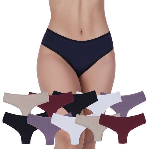 Image_Kit 10 Calcinhas Ternura Microfibra Concept Lingerie Multicolorido