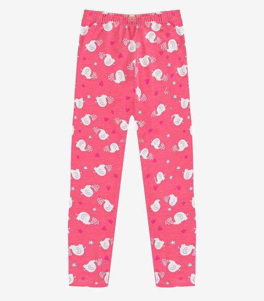 Legging Infantil Em Cotton Select Rosa