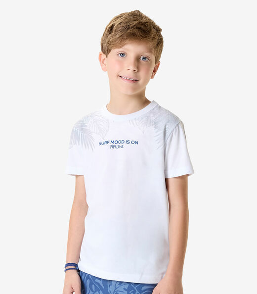 Conjunto Camiseta Com Bermuda Infantil Rovi Kids Branco