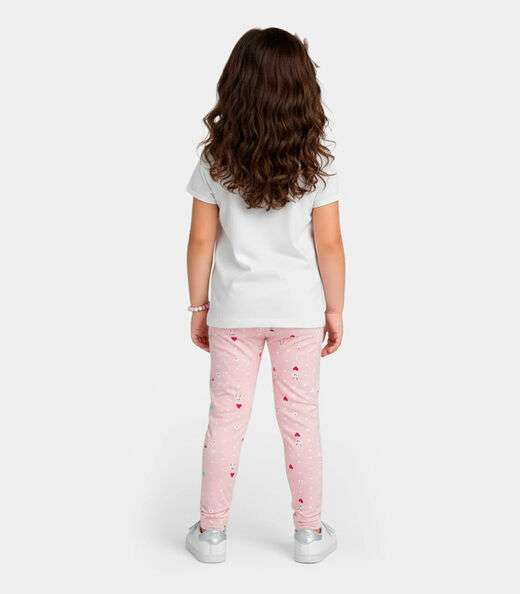 Legging Infantil Em Cotton Select Rosa