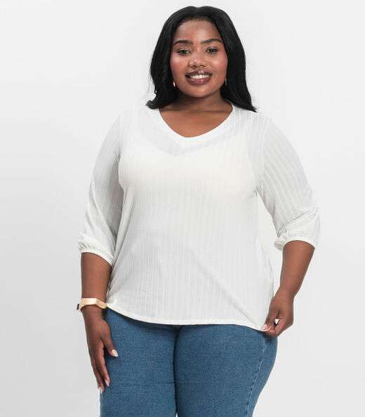 Image_Blusa Canelada Plus Infinita Cor Bege