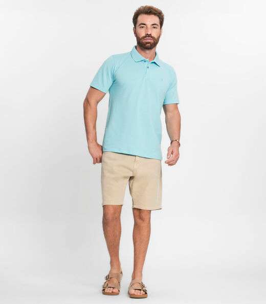 Polo Básica Masculina Diametro Azul