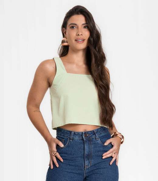 Regata Feminina em Tecido Infinita Cor Verde