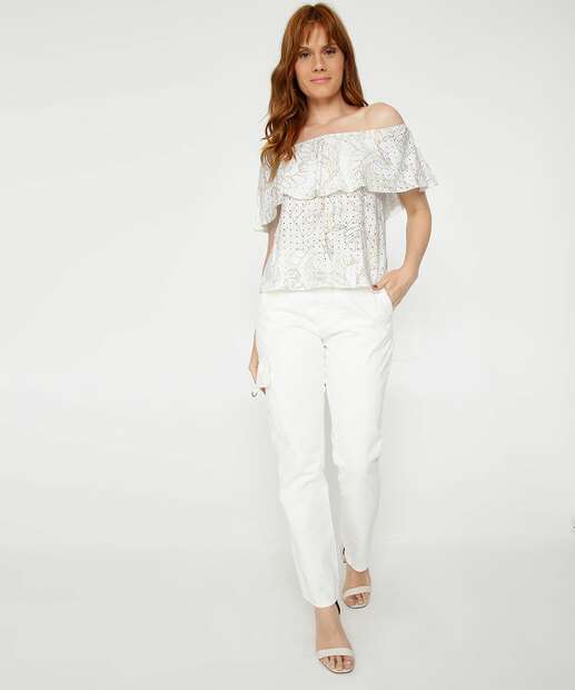 Blusa Ciganinha Feminina Laise Folhas Marisa