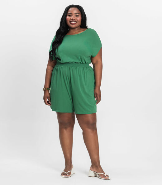 Macaquinho Feminino Malha Visco Infinita Cor Verde