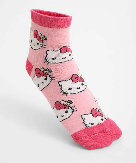 Kit Meia Cano Longo Feminina Hello Kitty Sanrio