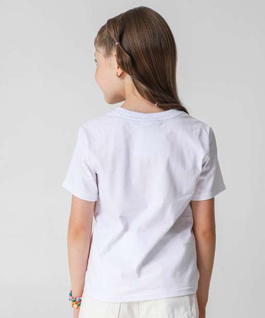 Blusa Infantil Hello Kitty Tam 4 a 10 Branco