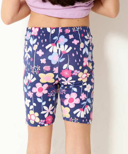 Bermuda Infantil Ciclista Floral Marisa Tam 1 a 4