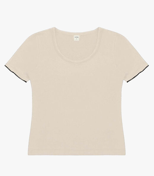 Blusa Feminina Molecotton De Viscose Rovitex Bege