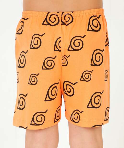 Pijama Infantil Manga Curta Estampado Naruto Tam 4 a 12