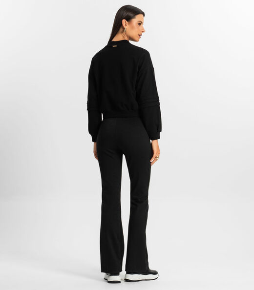 Calça Feminina  Boot Cut Rovitex Preto
