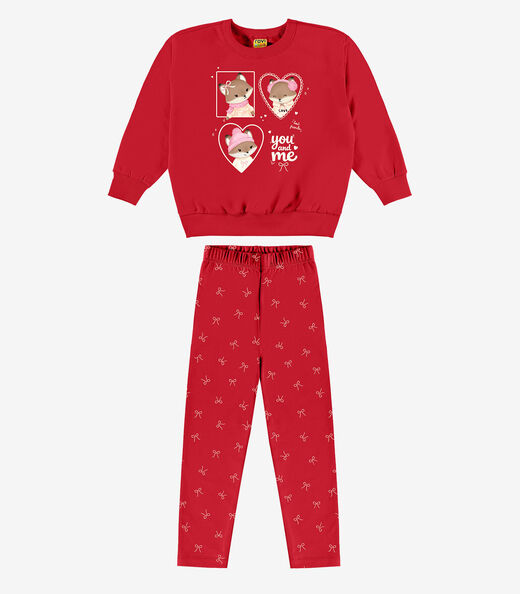Image_Conjunto Blusão Com Legging Menina Rovi Kids Vermelho
