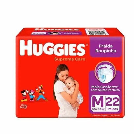 Image_Kit 2 Fraldas Huggies Roupinha Supreme Care Jumbo M 22 Um cada