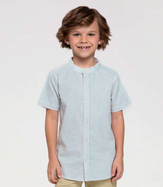 Conjunto Infantil Masculino Listrado Trick Nick Azul