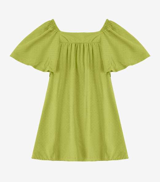 Vestido Infantil em Viscose Infinita Cor Amarelo