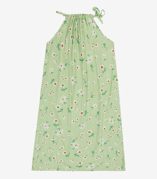 Vestido Curto Feminino Em Viscolinho Select Verde