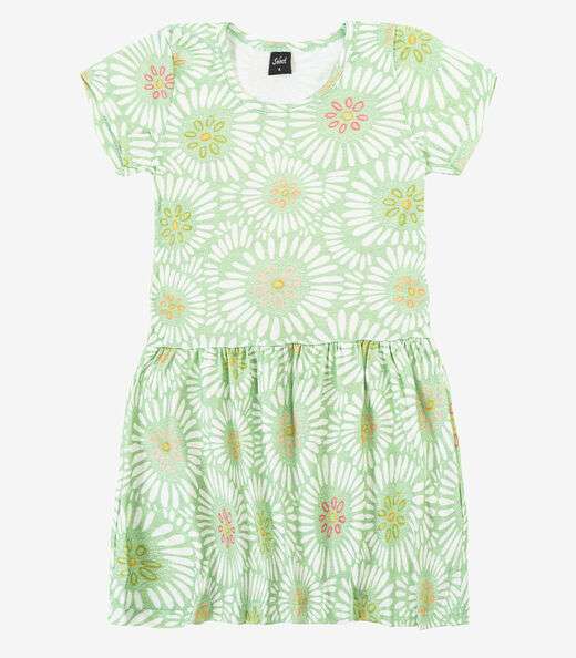 Vestido Infantil Meia Malha Select Verde