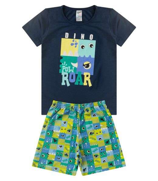Image_Pijama Infantil Masculino Brilha No Escuro kappes Azul