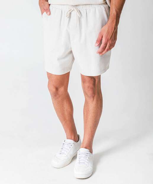 Bermuda Masculina Bolsos MR Bege