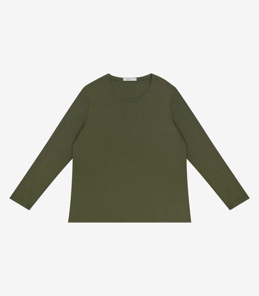 Image_Blusa Manga Longa Ribana Canelada Secret Glam Verde