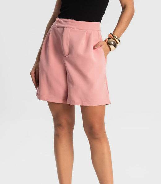 Bermuda Feminina Alfaiataria Endless Rosa