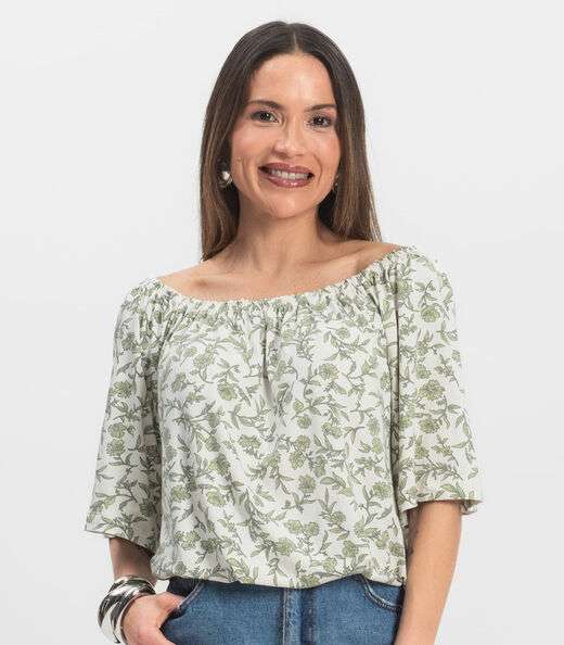 Blusa Feminina Ciganinha Infinita Cor Verde
