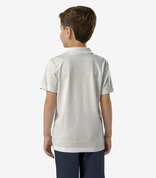 Polo Infantil Masculino Meia Malha Trick Nick Bege