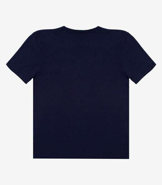 Camiseta Adulto Masculino em Meia Malha Rovitex Azul Marinho