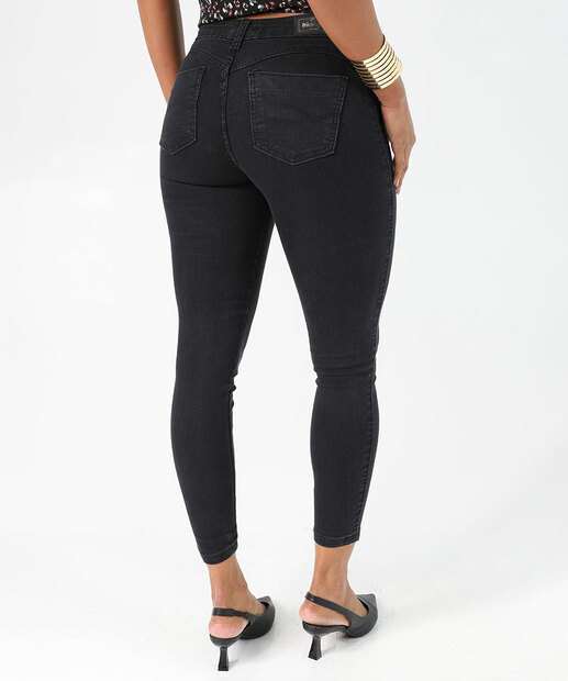 Calça Jeans Skinny Feminina Biotipo Preto