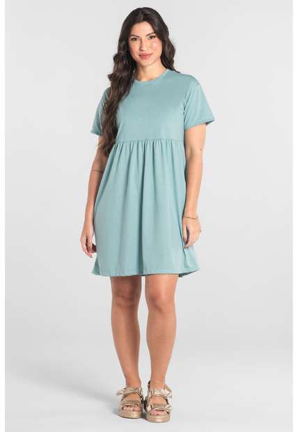 Image_Vestido de Manga Curta em Algodão Just Basic