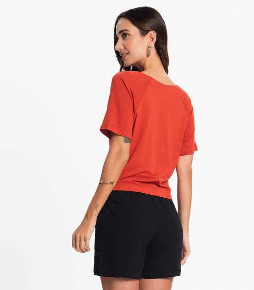 Blusa Feminina Lisa Infinita Cor Laranja