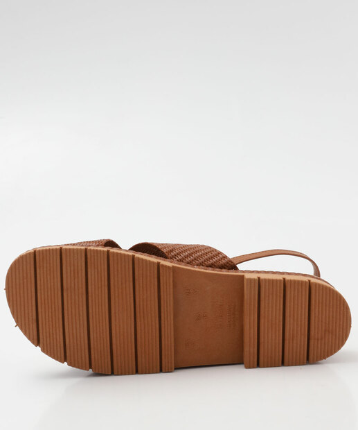 Sandália Flatform Feminina Marisa Marrom