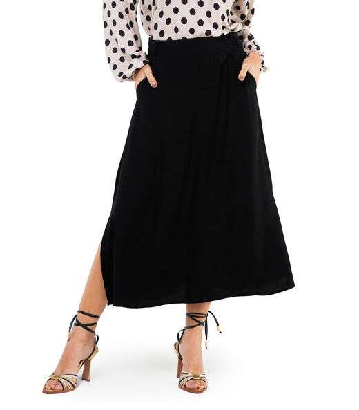 Saia Midi Feminina Endless Preto