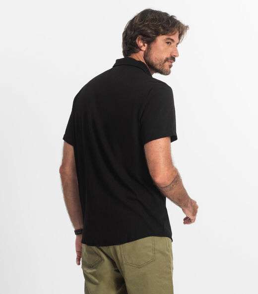 Camisa Masculina Viscose Diametro Preto
