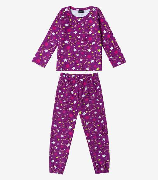 Image_Pijama Infantil Feminino Estapado Select Roxo