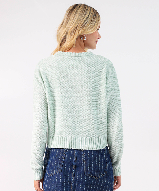 Suéter Feminino Chenille Marisa Verde
