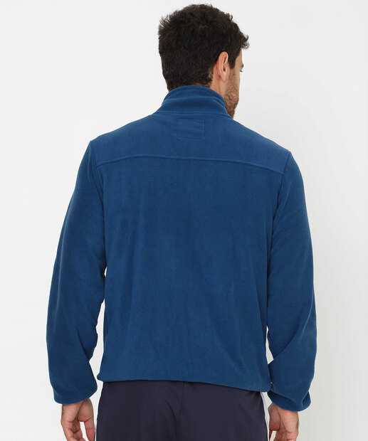 Jaqueta Masculina Fleece com Zíper Marisa Azul