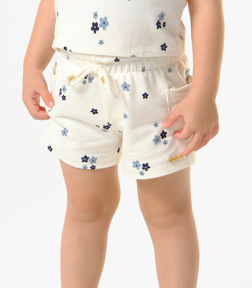 Conjunto Feminino Blusa Com Shorts Trick Nick Bege