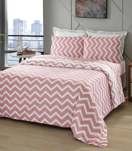 Jogo De Cama King 4 Peças Lar E Lazer Rosa