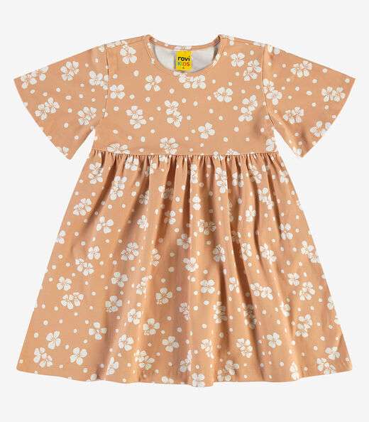 Image_Vestido infantil em Cotton Leve Rovi Kids Marrom