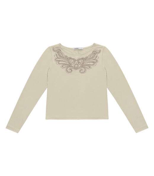 Blusa Feminino Manga Longa Endless Bege