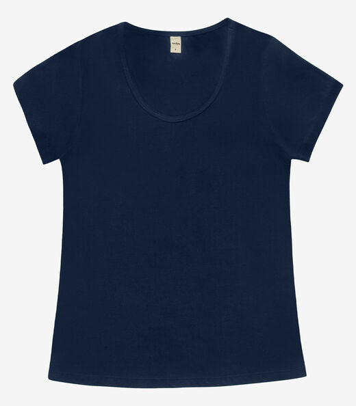 Blusa Feminina Viscotorcion Básica Rovitex Azul