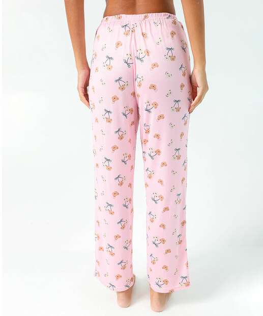 Calça Pijama Feminino Avulso Ursos Marisa Rosa