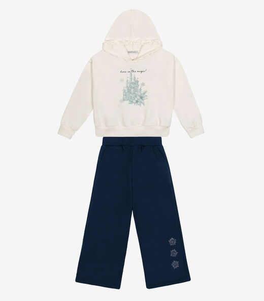 Conjunto Blusão com Capuz e Calça Trick Nick Bege