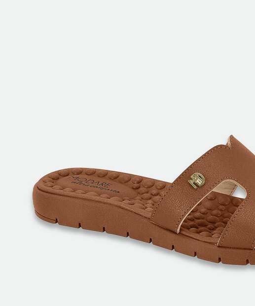 Rasteirinha Feminina Tiras Modare Marrom