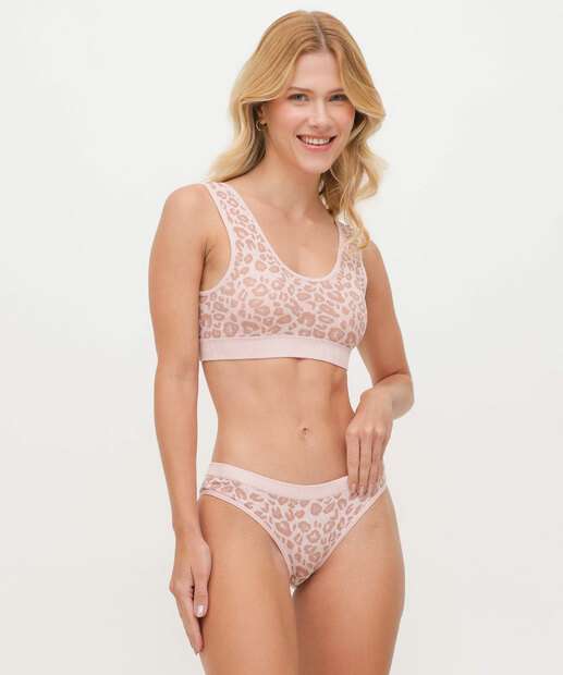 Kit 2 Calcinhas Sem Costura Estampada Marisa