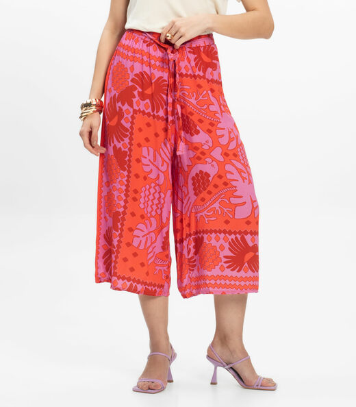 Calça Pantacourt Infinita Cor Rosa