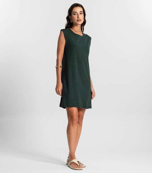 Vestido Liso Feminino Select Verde