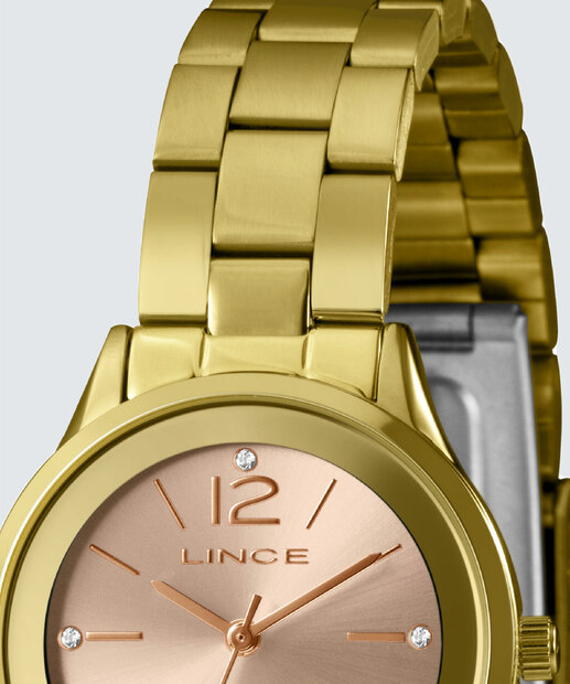 Kit Relógio Feminino Strass Lince LRGH166L30K00VR2KX