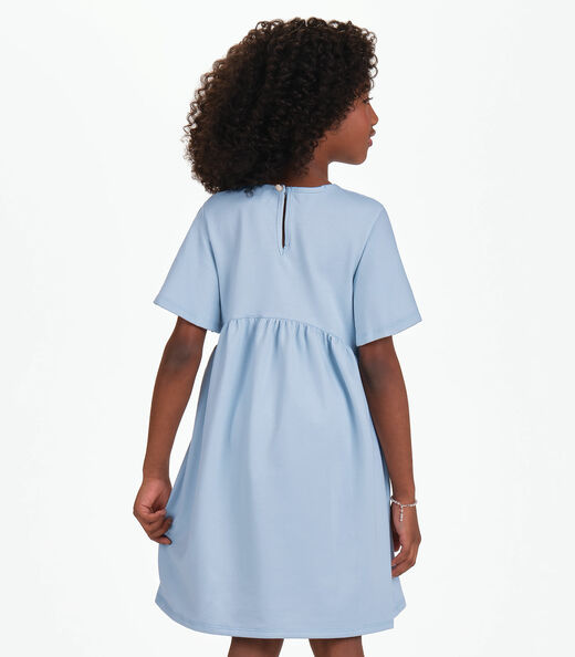 Vestido Moletinho Denim Menina Trick Nick Azul